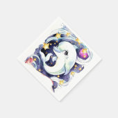 Serviette En Papier Nautical Simple Dauphin Enfants Anniversaire (Coin)