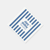 Serviette En Papier Nautical Striped Anchor Birthday (Coin)
