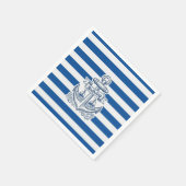 Serviette En Papier Nautical Striped Anchor Birthday (Coin)