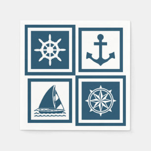 Serviette En Papier Nautical themed design