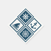 Serviette En Papier Nautical themed design (Coin)