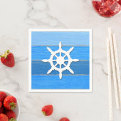 Serviette En Papier Nautical themed design (En situation)