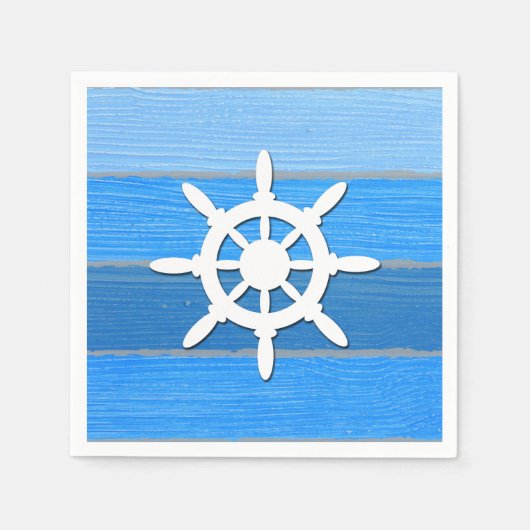 Serviette En Papier Nautical themed design (Devant)