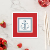 Serviette En Papier Nautical themed design (En situation)