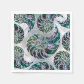 Serviette En Papier Nautilus Shell Abalone et Pearl (Devant)