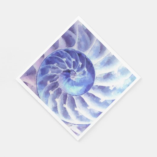 Serviette En Papier Nautilus violet (Coin)