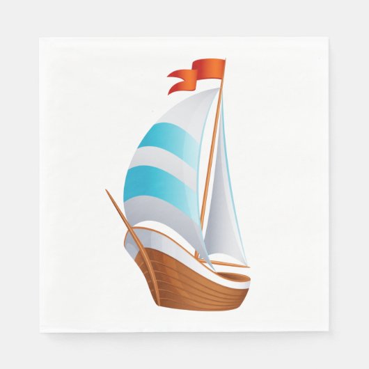 Serviette En Papier Nautique Bleu Turquoise - Ocean Beach (Devant)