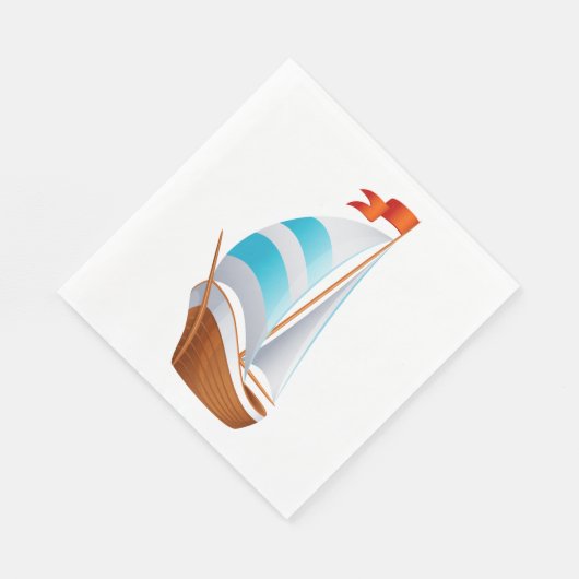 Serviette En Papier Nautique Bleu Turquoise - Ocean Beach (Coin)