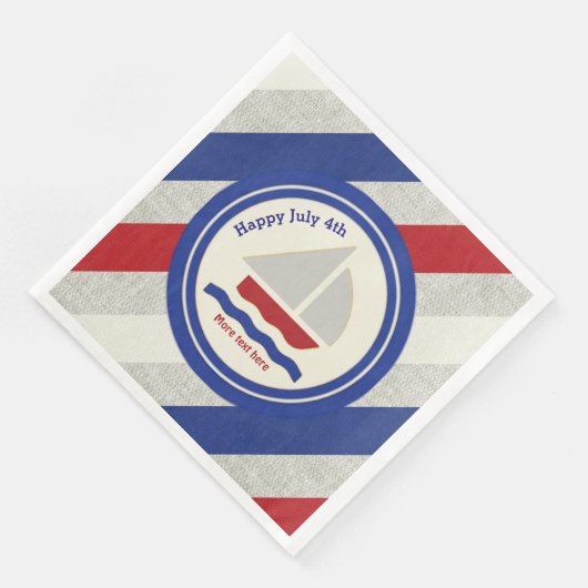 Serviette En Papier Nautique Juillet 4 Papier serviettes (Coin)