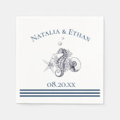 Serviette En Papier Nautique personnalisé de la marine (Devant)