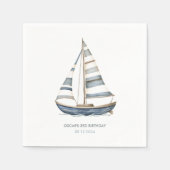 Serviette En Papier Nautique voilier (Devant)