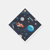 Serviette En Papier Navette spatiale Voyage Lune Étoiles Papier person (Coin)