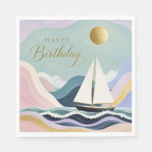 Serviette En Papier Navigation tranquille dans une nouvelle année