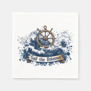 Serviette En Papier "Naviguer dans l'inconnu" - Design inspiré du naut