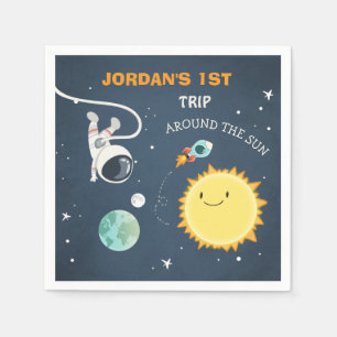 Serviette En Papier Navire d'astronaute de roquette Anniversaire de l'