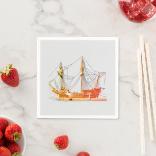 Serviette En Papier Navire pirate San Salvador