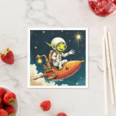Serviette En Papier Navire spatial Alien mignon Imaginaire (En situation)