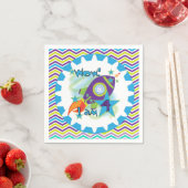 Serviette En Papier Navire spatiale 4e Anniversaire Papier (En situation)