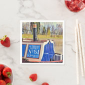 SERVIETTE EN PAPIER NAVIRES (En situation)