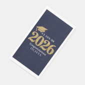 Serviette En Papier Navy Blue Class Of 2026 (Coin)