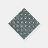 Serviette En Papier Navy & Gold Star of Wonder Mandala Art Déco Fans (Coin)