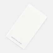 Serviette En Papier Navy Names Simple & Elegant White Wedding (Coin)