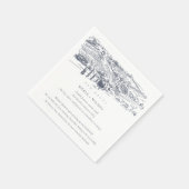Serviette En Papier Navy Winery Mountain Croquis Mariage Fun Fun Fun (Coin)