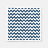Serviette En Papier Navy Zigzag, Navy Chevron, Motif géométrique (Devant)