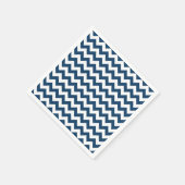 Serviette En Papier Navy Zigzag, Navy Chevron, Motif géométrique (Coin)