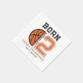 Serviette En Papier Né 2 Ball Basketball 2e fête d'anniversaire (Coin)