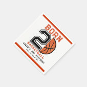 Serviette En Papier Né 2 Ball Basketball 2e fête d'anniversaire (Coin)