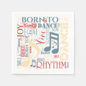 Serviette En Papier Né à Dance Blue ID277 (Devant)