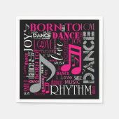 Serviette En Papier Né à Dance Pink ID277 (Devant)