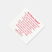 Serviette En Papier Né de nouveau Jean 3:16 (Coin)