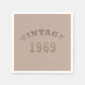 Serviette En Papier Né en 1969 anniversaire vintage (Devant)