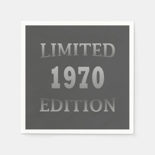 Serviette En Papier Né en 1970, fête d'anniversaire élégante (Devant)