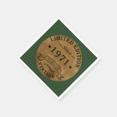 Serviette En Papier Né en 1971 anniversaire vintage (Coin)