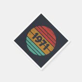 Serviette En Papier Né en 1971 anniversaire vintage (Coin)