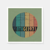 Serviette En Papier Né en 1971 anniversaire vintage (Devant)