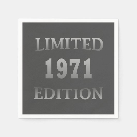 Serviette En Papier Né en 1971 fête d'anniversaire élégante (Devant)