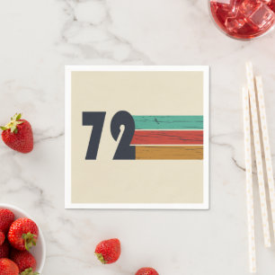 Serviette En Papier né en 1972 anniversaire vintage