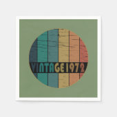 Serviette En Papier Né en 1972 anniversaire vintage (Devant)