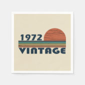 Serviette En Papier né en 1972 anniversaire vintage (Devant)