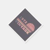 Serviette En Papier Né en 1972 anniversaire vintage (Coin)