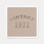 Serviette En Papier né en 1972 anniversaire vintage (Devant)