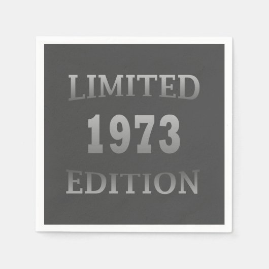 Serviette En Papier né en 1973 élégante fête d'anniversaire (Devant)