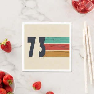 Serviette En Papier Né en 1973 élégante fête d'anniversaire vintage