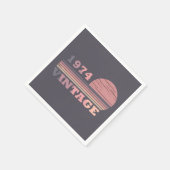 Serviette En Papier né en 1974 anniversaire vintage (Coin)