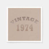 Serviette En Papier Né en 1974 anniversaire vintage (Devant)