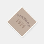 Serviette En Papier Né en 1974 anniversaire vintage (Coin)